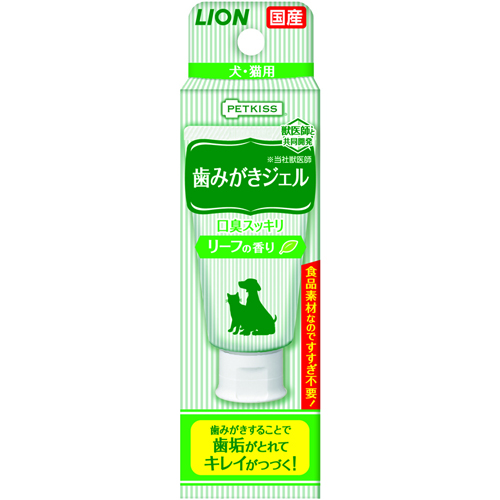 ライオン商事 ペットキス 歯みがきジェル リーフの香り （ペット用歯磨きジェル） 40g