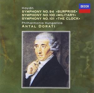 ハイドン：交響曲第94番「驚愕」，第100番「軍隊」，第101番「時計」 [CD]